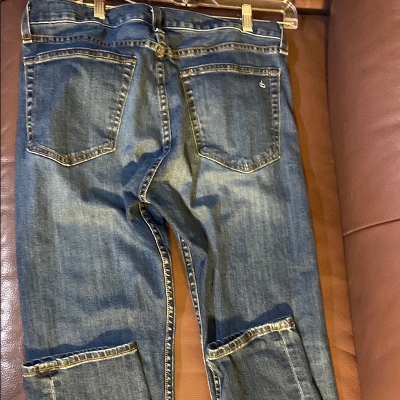 Rag & Bone Blue Slim Jeans with Natural Fading - Picture 2 of 3